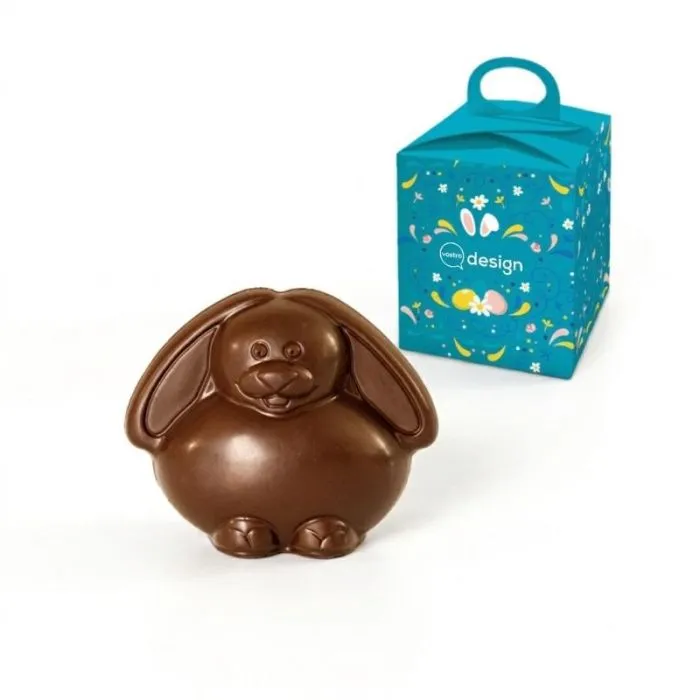 Coniglietto pasquale di cioccolato da 30 g nella sua confezione pre-personalizzata ®Le petit carré