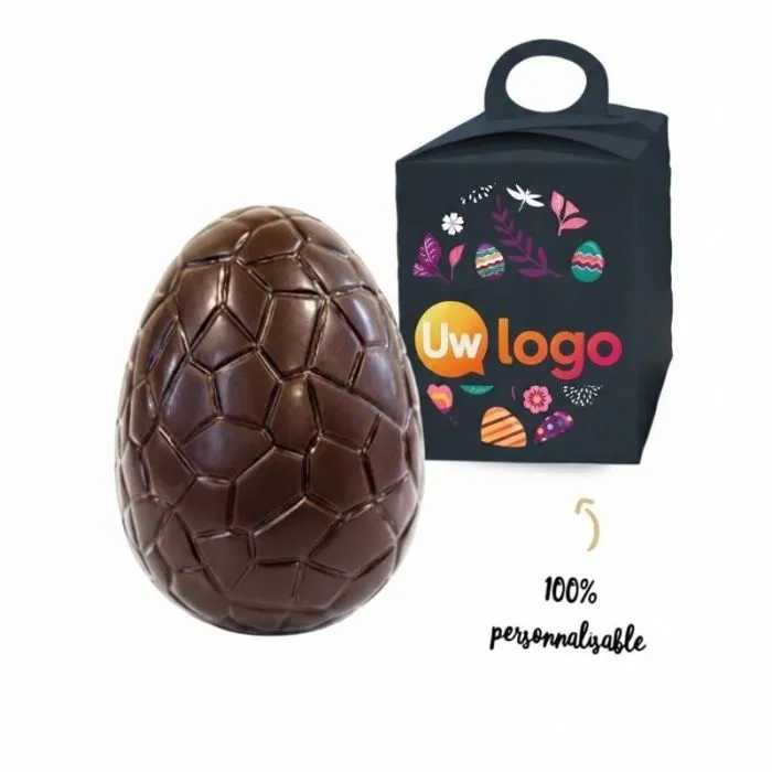 Chocolade-paasei 100 g  in een 100% personaliseerbare doos ®Le petit carré