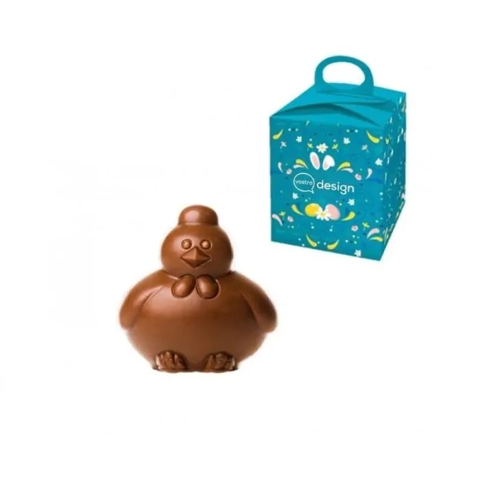 Gallo di Pasqua di cioccolato da 30 g nella sua confezione pre-personalizzata ®Le petit carré
