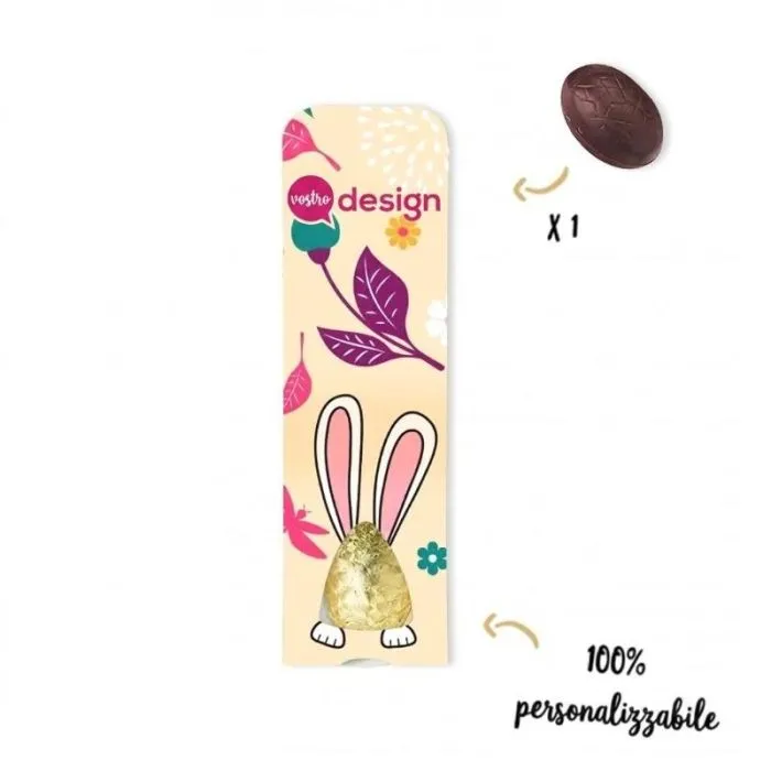 Astuccio personalizzabile al 100% con un uovo di cioccolato ®Le petit carré