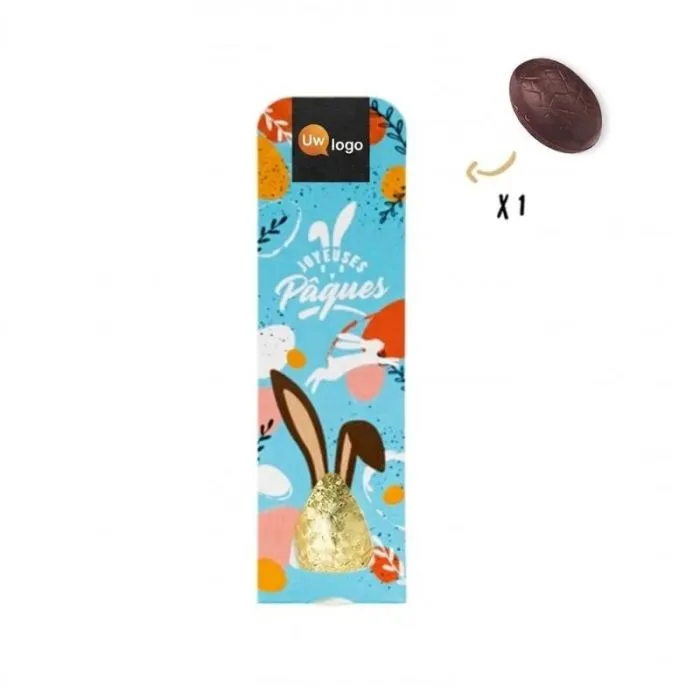 Vooraf gepersonaliseerd zakje met een chocolade-ei ®Le petit carré