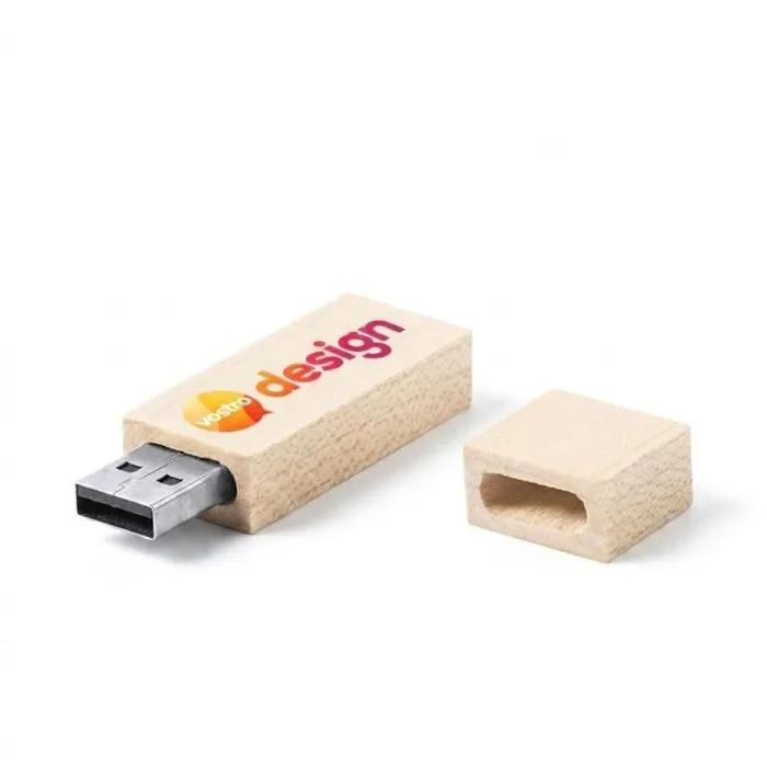 Chiavetta USB in legno da 16 GB, ecologica e personalizzabile - Nokex