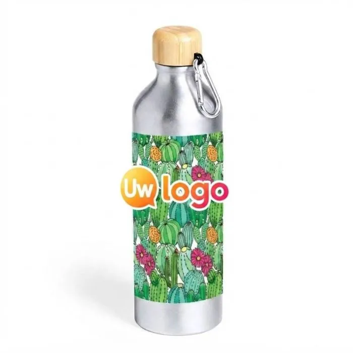 Aluminium drinkfles met reclameopdruk, 800 ml - Hetien