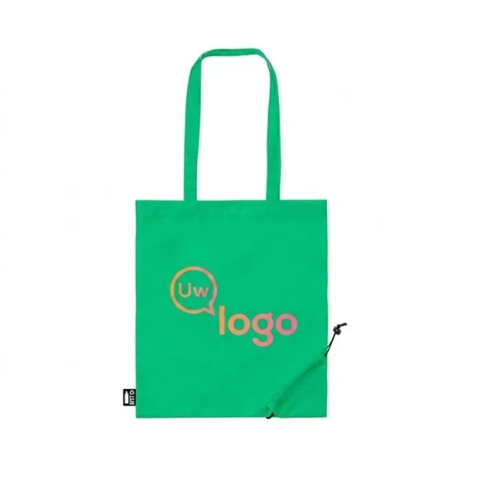 Opvouwbare, personaliseerbare tas van gerecycled plastic – Lulu