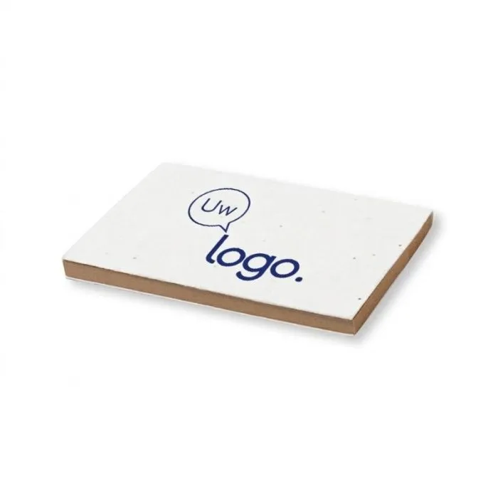 Promotioneel notitieblok met zaadjes van plantbaar papier - Zomek