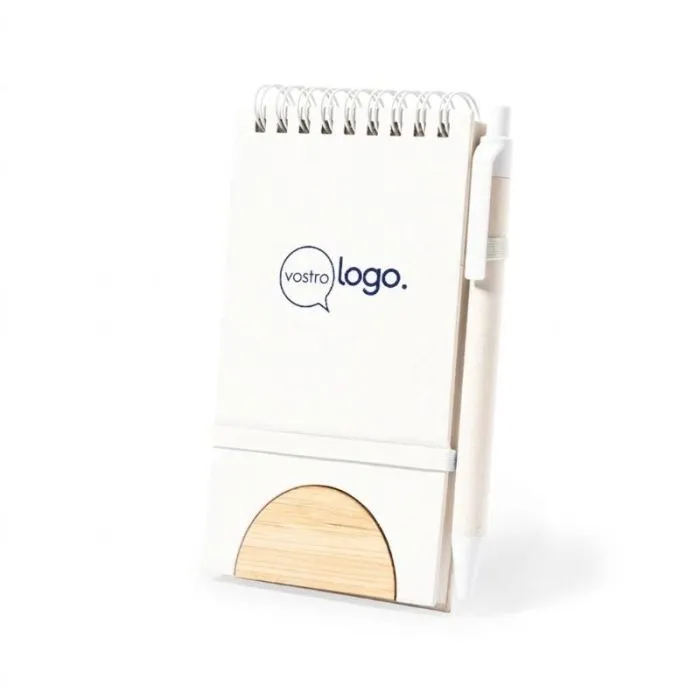 Blocco note con penna in cartone riciclato personalizzabile – MINNAK