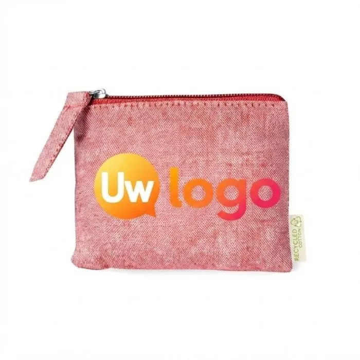 Personaliseerbare portemonnee van gerecycled katoen, 180 g/m² – FONTIX