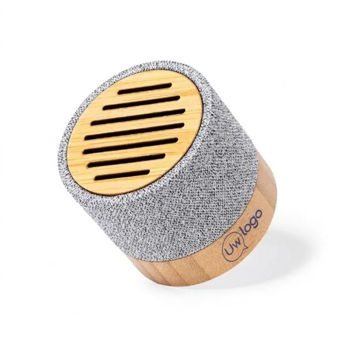 Aanpasbare Bluetooth®-luidspreker van 3 W, gemaakt van bamboe en RPET – BLARAK