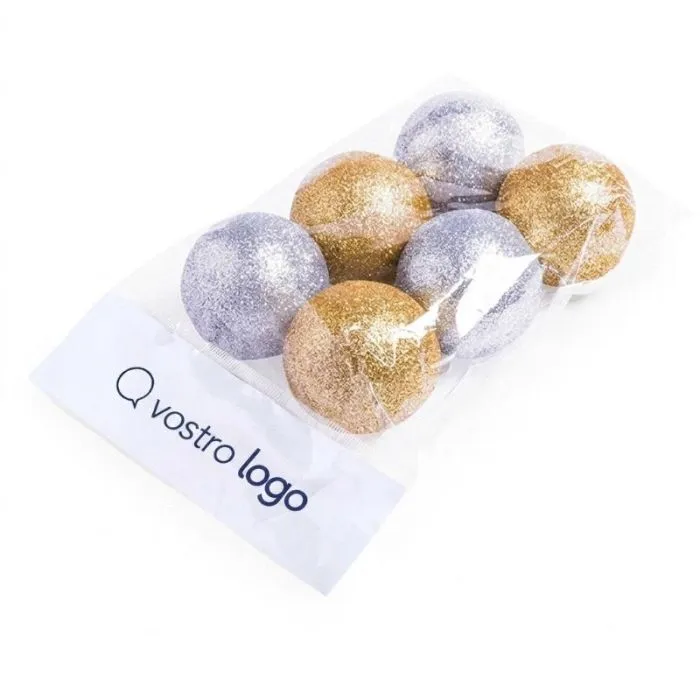 Set di palline di Natale personalizzate con glitter - Yenkit