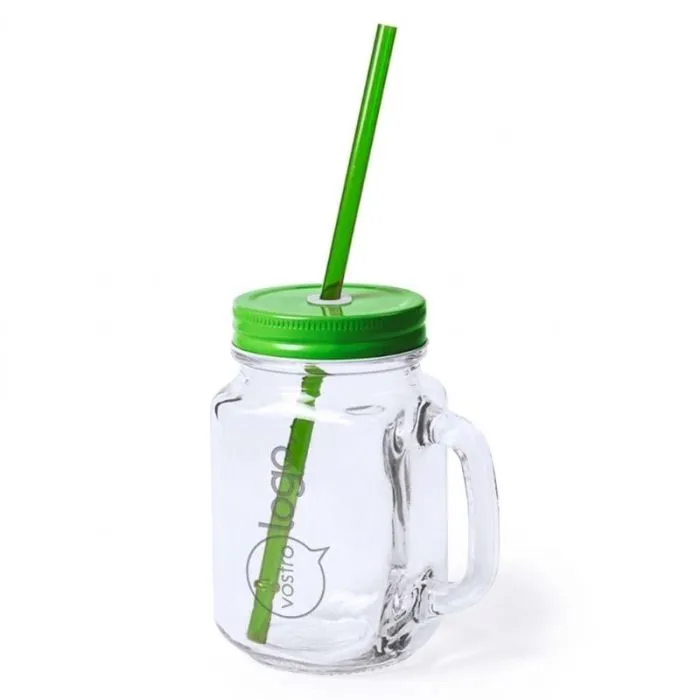 Bicchiere personalizzabile da 500 ml con cannuccia - Heisond