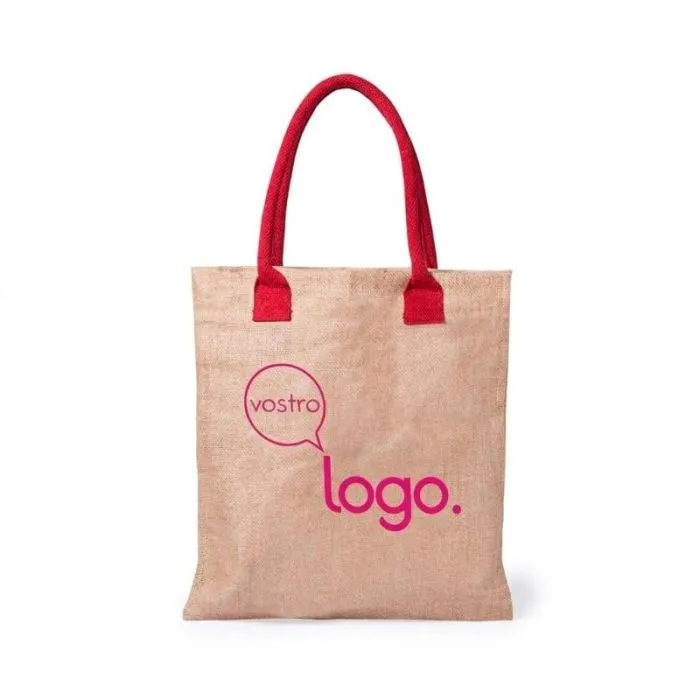 Borsa tote promozionale in tela di iuta con manici rinforzati - Kalkut