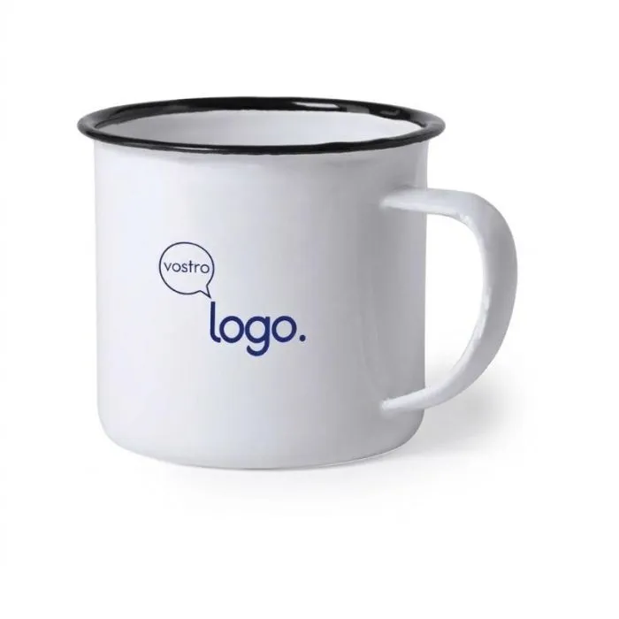 Tazza vintage in metallo personalizzata da 380 ml - Kantol
