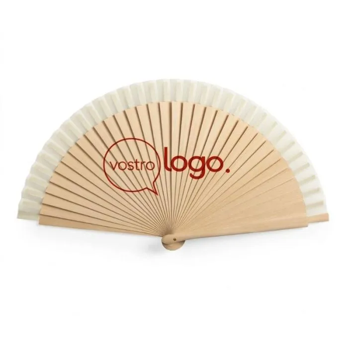 Ventaglio pubblicitario in legno e cotone - Dubert