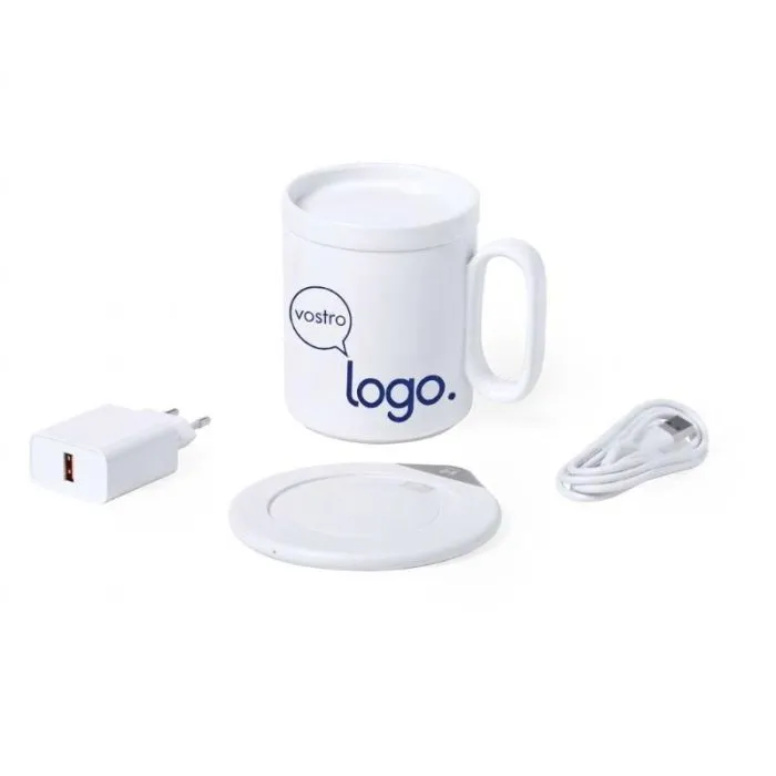 Tazza in ceramica con scaldatazza-caricatore personalizzato da 350 ml - Kalan