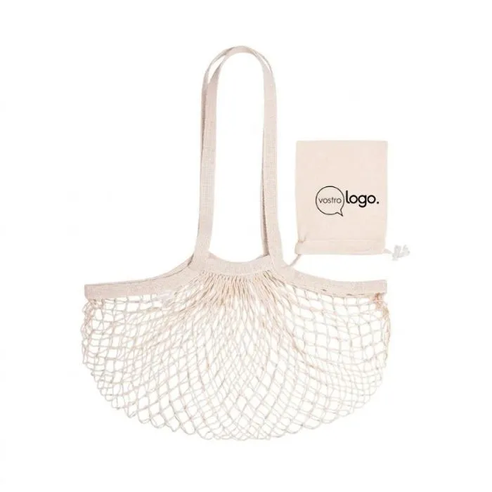 Borsa a rete in cotone grezzo personalizzata - Nacry