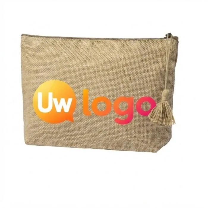 Gepersonaliseerde toilettas van jute - Lindak