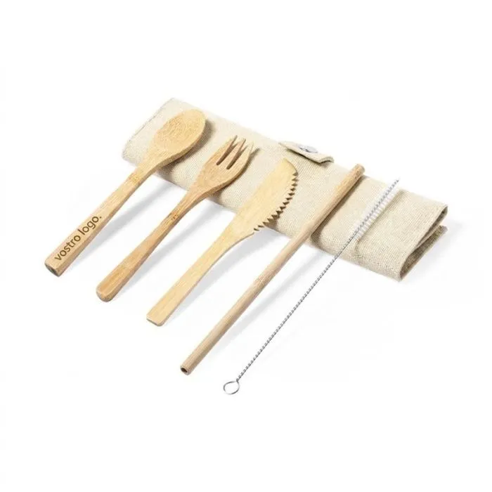 Set di posate in bambù personalizzato - Corpax