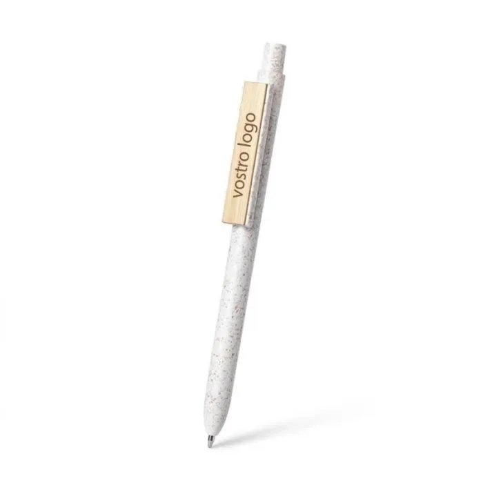 Penna a sfera personalizzata in canna di grano - Yusin