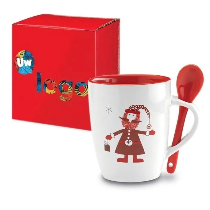 Gepersonaliseerde mok met lepeltje, 250 ml, CLAUS