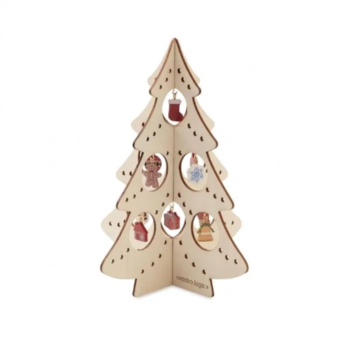 Decorazione personalizzata per albero di Natale in legno SILUETA