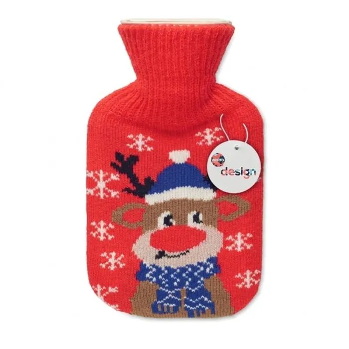 Borsa dell'acqua calda natalizia in jersey da 250 ml personalizzata - Aarhus