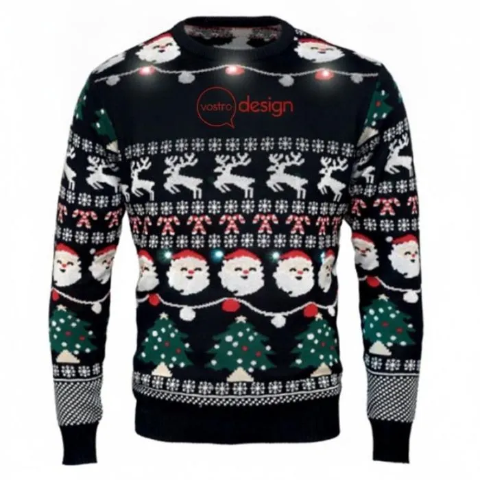 Maglione natalizio con luci LED personalizzabile taglia S/M - SHAMIS