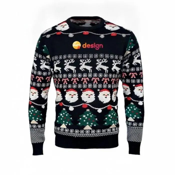 Maglione natalizio unisex con LED, taglie L/XL, in acrilico, personalizzato - Shamis