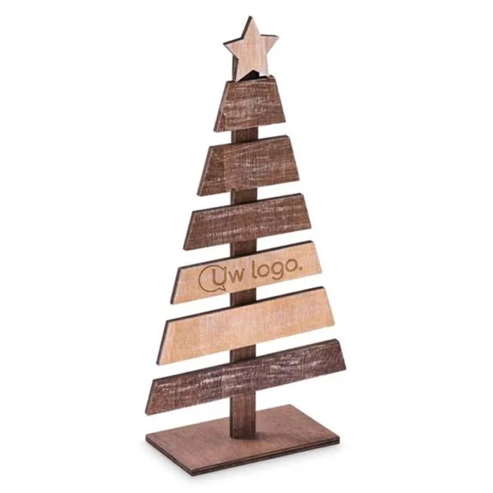 Gepersonaliseerde houten kerstboomversiering van 23 cm - Puinen
