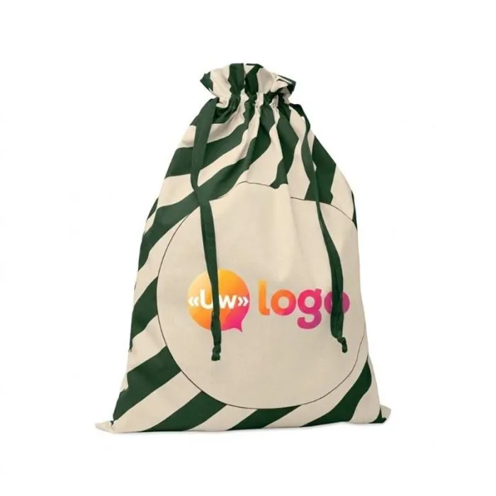 Grote, gepersonaliseerde katoenen kerstman-tas - LAUKKU