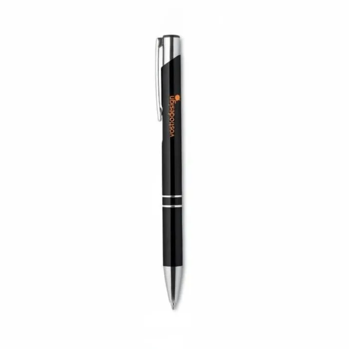 Penna a pulsante personalizzata con inchiostro nero - BERN