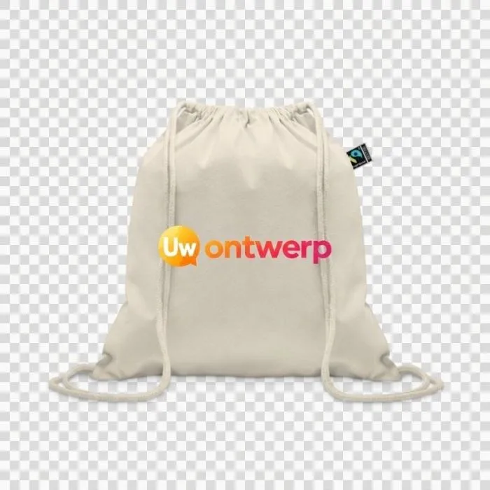 Gepersonaliseerde tas met trekkoord, fairtrade - OSOLE DRAW