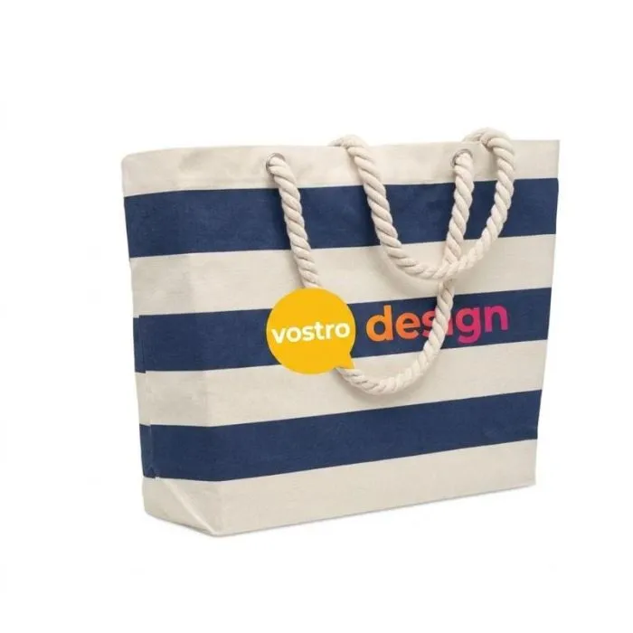 Borsa da spiaggia promozionale in cotone 220 gr/m² - HEAVEN STRIPE