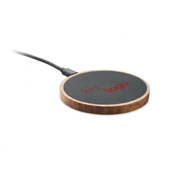 Caricabatterie wireless promozionale in legno di acacia da 15 W - ACAWAI