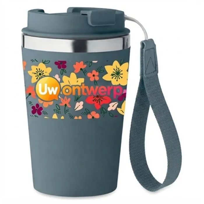 Dubbelwandige reclamebeker van 350 ml - TOPAZ