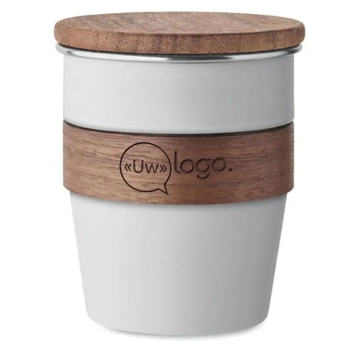 Enkelwandige reclamebeker 350 ml - WALNUT