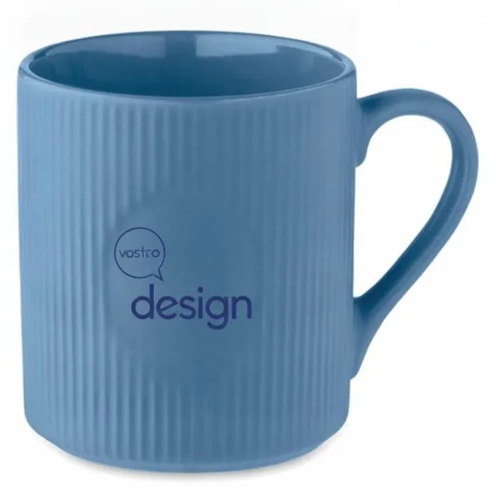 Tazza in ceramica rigata da 340 ml per uso promozionale - RIBMUG