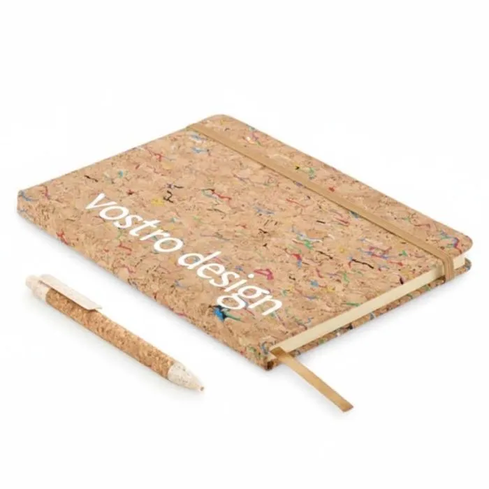 Quaderno A5 personalizzato in sughero colorato - CORNOTA