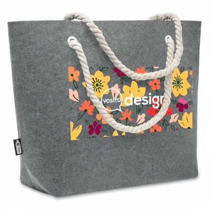 Borsa da spiaggia in feltro RPET personalizzabile - FELTSEA
