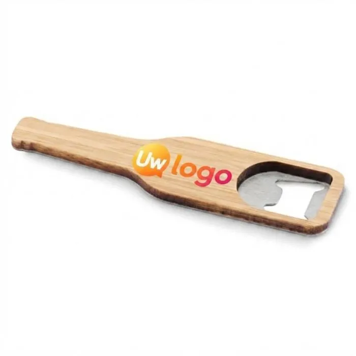 Bamboe-flesopener met reclame - BUPER