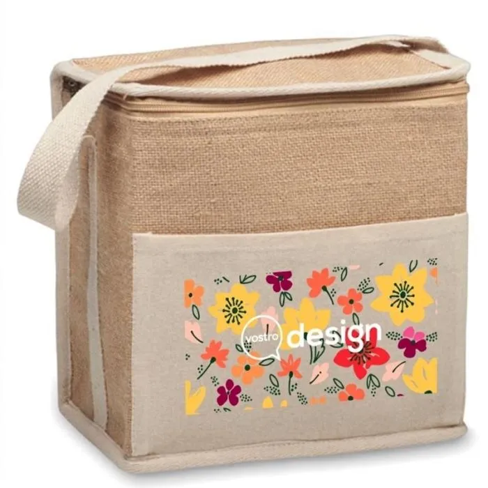 Borsa termica in tela e juta da 3 litri personalizzabile - LONA