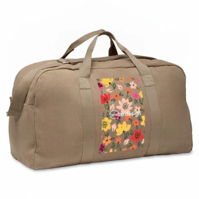 Borsa da viaggio personalizzabile in cotone riciclato da 450 gr/m² - DUFFAS COLOUR