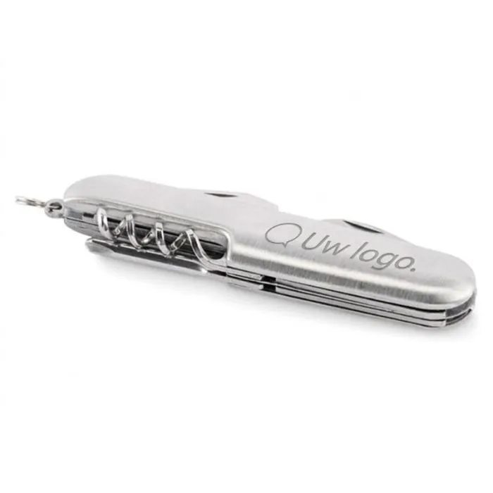 Personaliseerbaar multitool-zakmes van gerecycled aluminium - MULTICHILLO