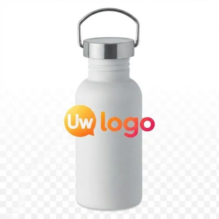 Gepersonaliseerde enkelwandige fles van gerecycled roestvrij staal, 500 ml – FLORENCE SING