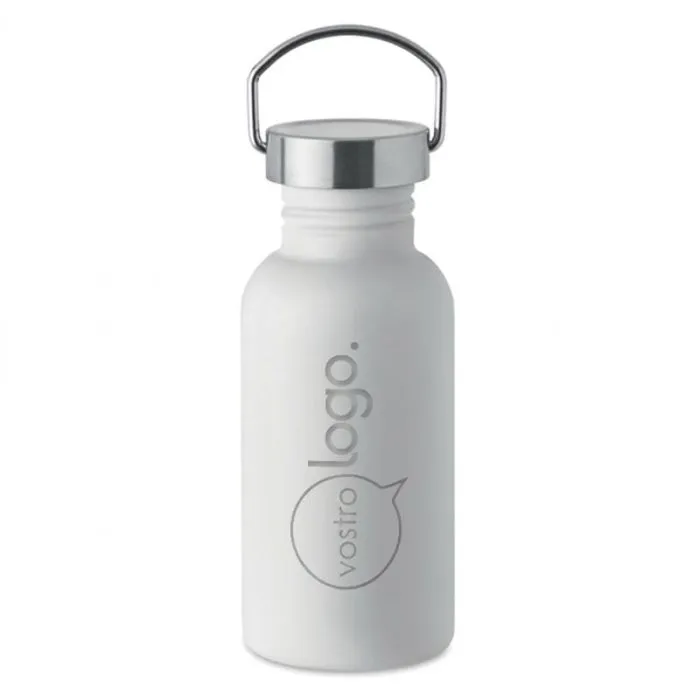 Bottiglia 500 ml personalizzata in acciaio riciclato a parete singola - FLORENCE SING