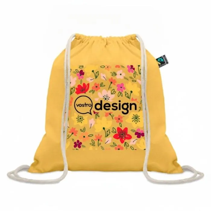 Borsa con cordoncino in cotone Fairtrade da 180 g/m² personalizzabile – OSOLE DRAW COLOUR