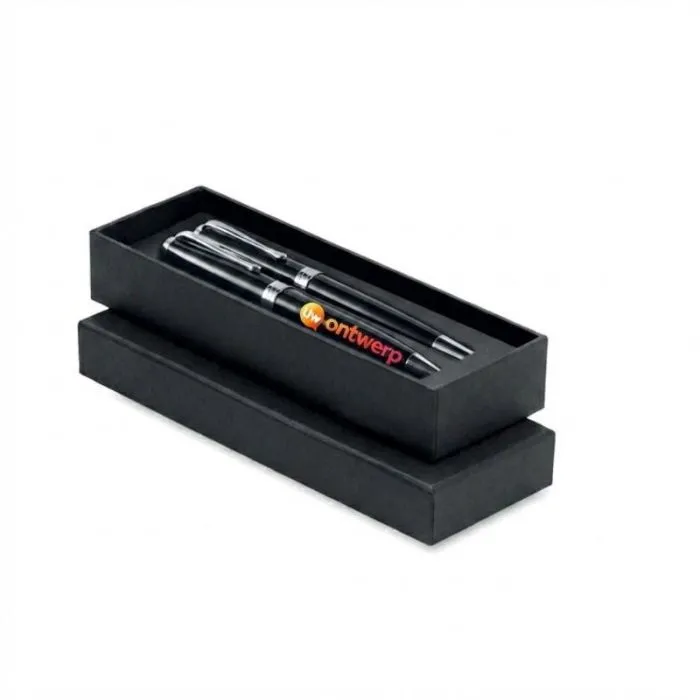 Personaliseerbare set met balpen en rollerpen - LYON SET