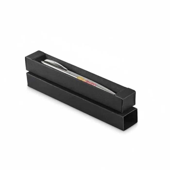 Penna a sfera personalizzabile in acciaio inossidabile riciclato con confezione – GRAZ COLOUR