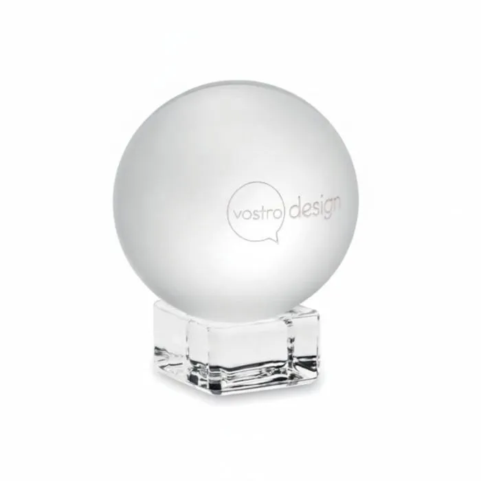 Trofeo rotondo personalizzabile in vetro - GLASSWARD