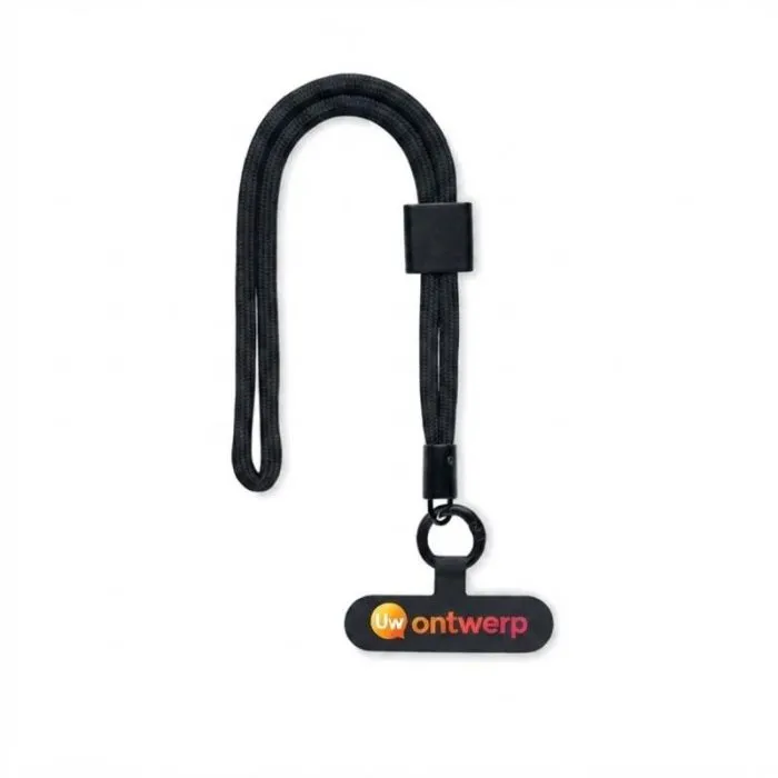 Verstelbare, personaliseerbare telefoonriem van RPET-polyester - NONETTE WRIST