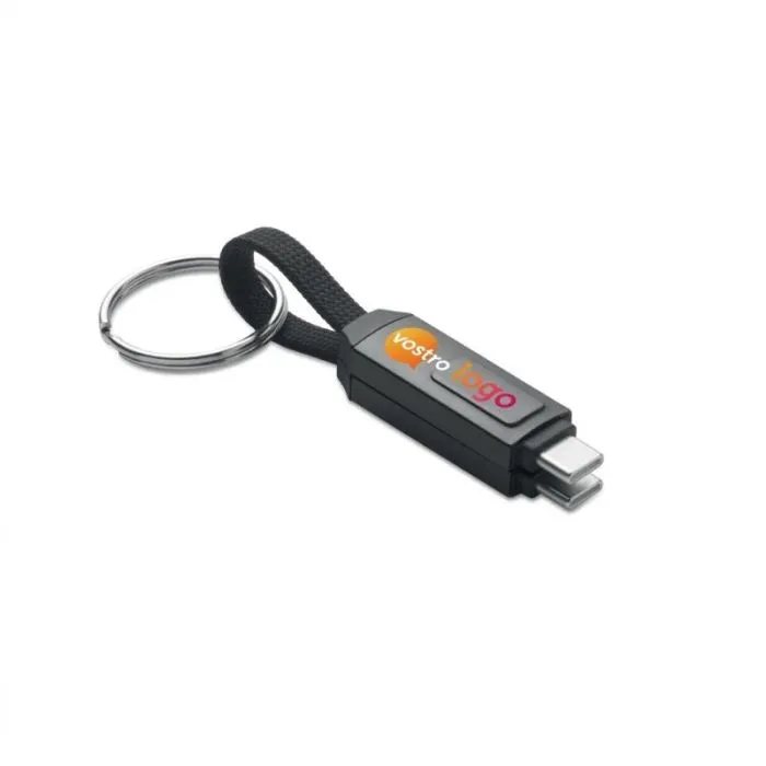 Cavo di ricarica personalizzabile con portachiavi e display a LED - KEYSTO